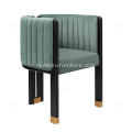 Italiaanse vintage groene fluwelen stof enkele Crawford -stoelen